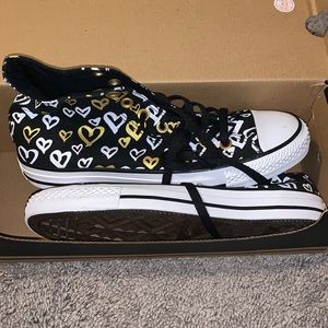 Heart High Top Converse- Never Worn